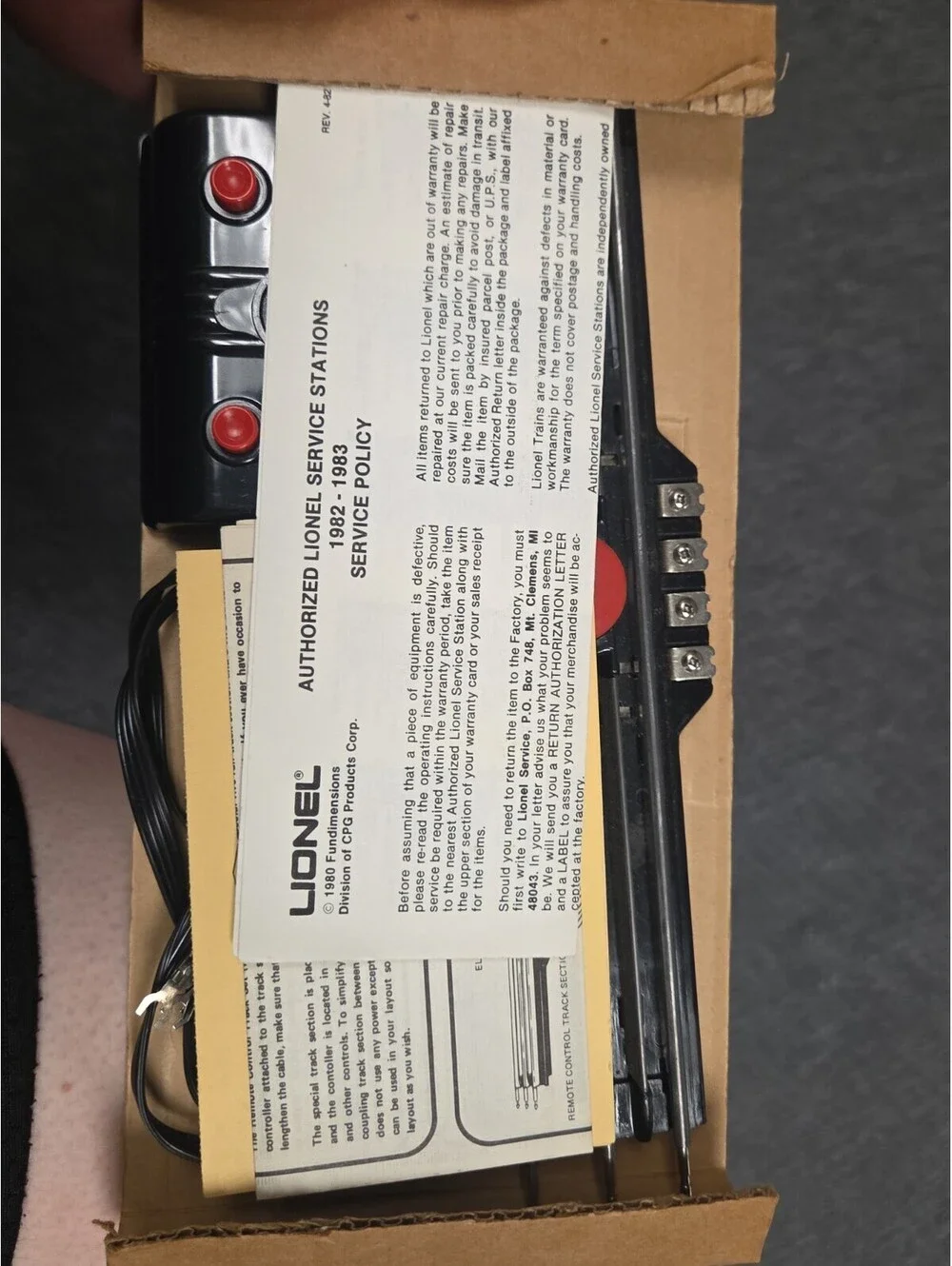 1986 LIONEL 0 GAUGE  OPERATING TRACK SECTION 6-5530